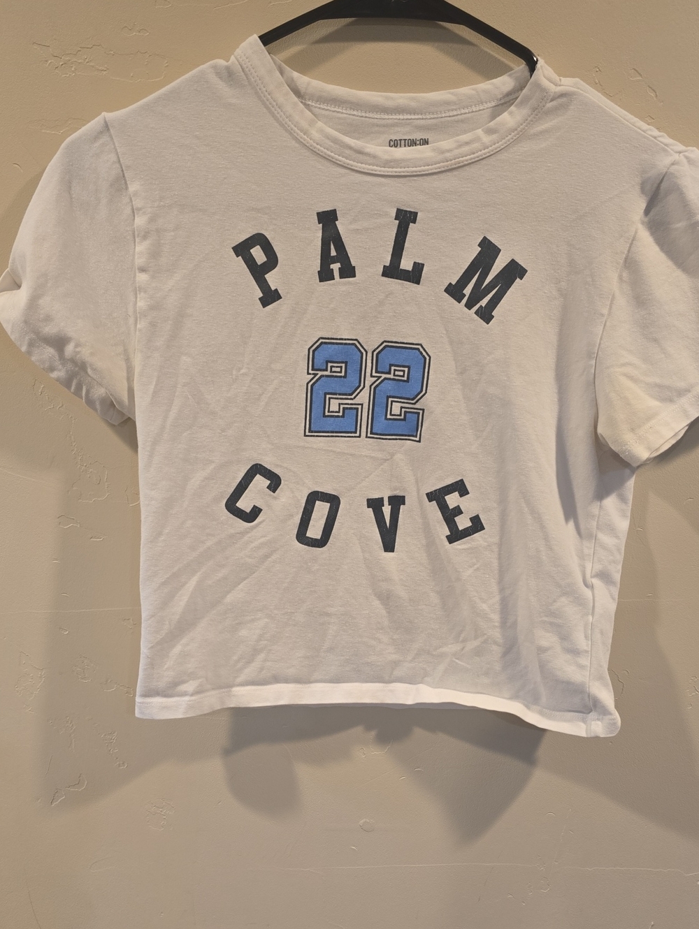 Cotton On White Fitted Cropped Tee